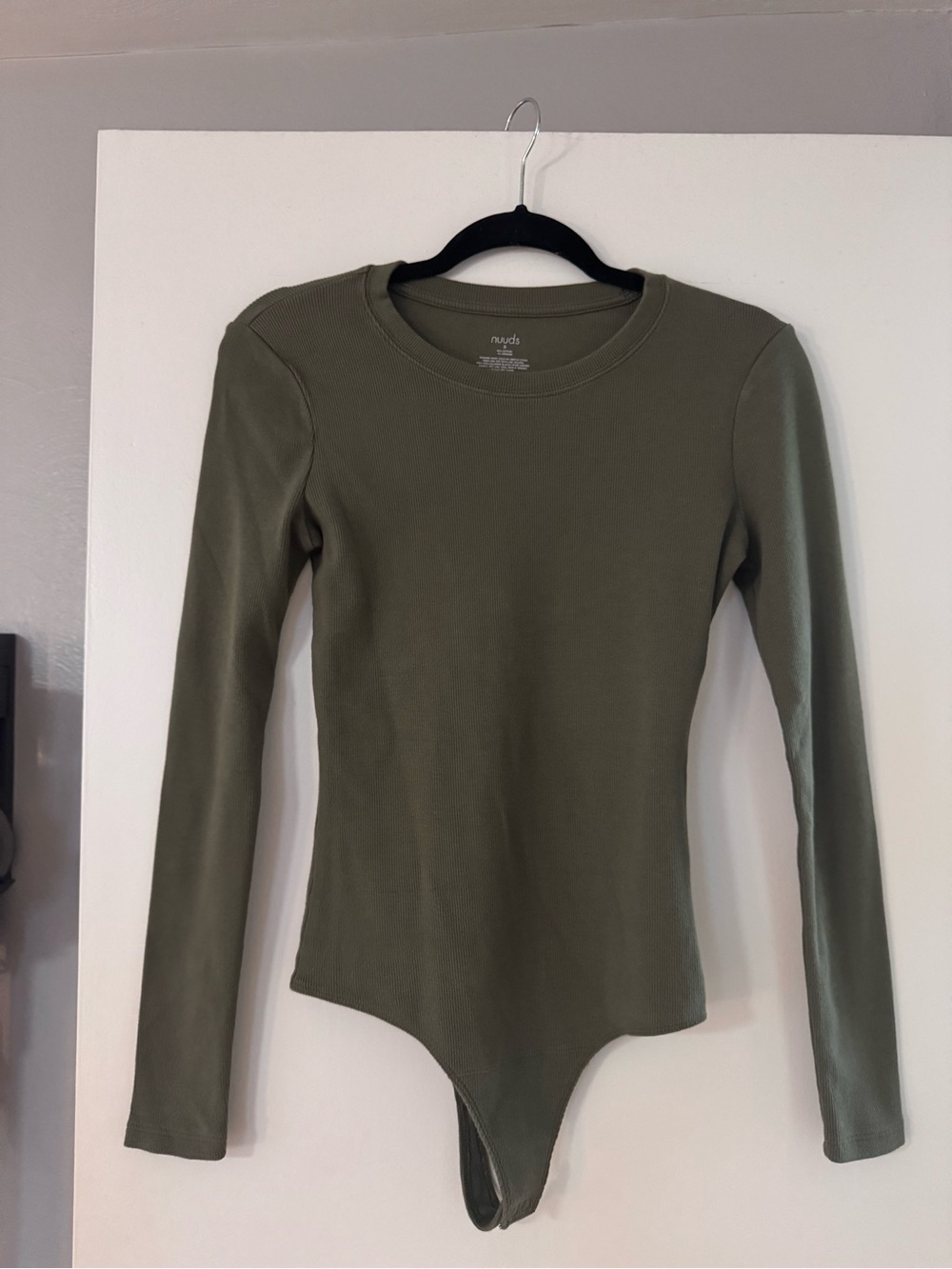 Nuuds long sleeve ribbed bodysuit size S